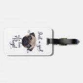 パグを愛するちょうど女の子 ラゲッジタグ (裏面横)