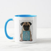 パグを抱く マグカップ (左)