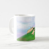パグを熟視する雲 コーヒーマグカップ (正面左)