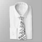 パグアイコンが付いているパグのタイ ネクタイ (タイ)