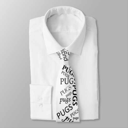 パグアイコンが付いているパグのタイ ネクタイ (タイ)