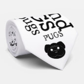 パグアイコンが付いているパグのタイ ネクタイ (ロール)