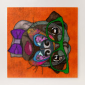 パグインサングラス醜い顔ジグソーパズル ジグソーパズル (横)