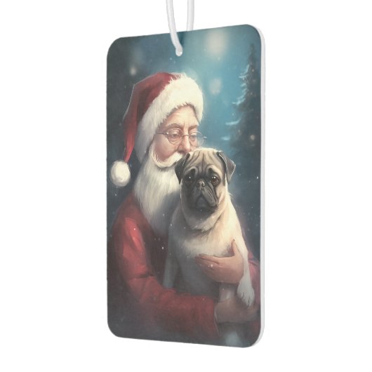 パグウィズサンタクロースフェスティバルクリスマス カーエアーフレッシュナー (左)