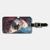 パグウィズサンタクロースフェスティバルクリスマス ラゲッジタグ (正面横)