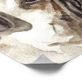 パグウォーターカラーポートレート ポスター (角)