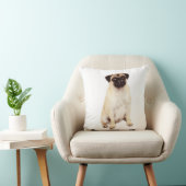 パグウォーターカラー絵画アート クッション (椅子)