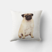 パグウォーターカラー絵画アート クッション (裏面)