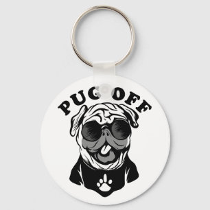 パグオフ Pugおもしろい愛好家のためのPunユーモア キーホルダー