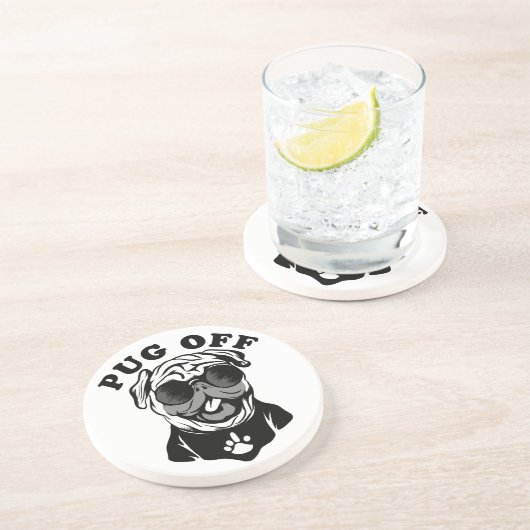 パグオフ | Pugおもしろい愛好家のためのPunユーモア コースター (側面)