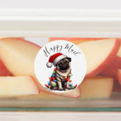 パグカインモダンかわいい水彩レトロクラシック ラベル (貼付)