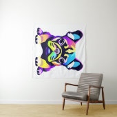 パグカラフルドッグパピー タペストリー (インサイチュ(横))