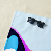 パグカラフルドッグパピー ビーチタオル (インサイチュ)