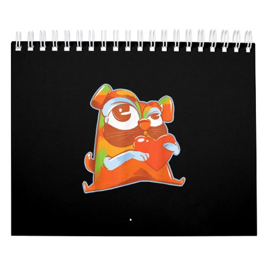 パグカラフル – アポップ・アートのートパ芸術的グ愛好家 カレンダー (カバー)