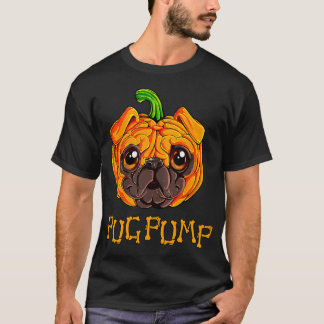 パグキン パグ かぼちゃ ハロウィン さ感謝祭 メンズ レディース Tシャツ