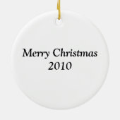 パグクリスマスのオーナメント セラミックオーナメント (裏面)