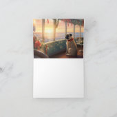 パグクリスマスクルーズ：パームのホリデーディライト カード (内部)