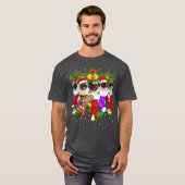 パグクリスマスストッキングFunnyPugs犬のクリスマス Tシャツ (正面フル)