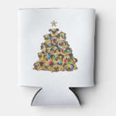 パグクリスマスツリーメリードグマスキュート 缶クーラー (正面)