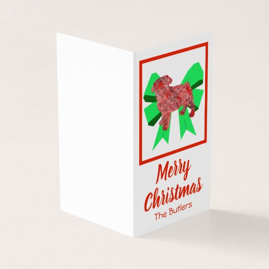 パグクリスマスドッグ&グリーンボウギフト (外部)