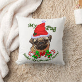 パグクリスマスメリー クッション (ブランケット)