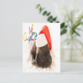 パグクリスマス ポストカード (スタンド正面)