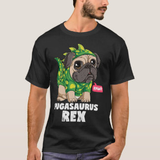 パグサウルス・レックスTパグ恐竜好き面白い犬コス Tシャツ