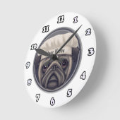 パグシェフ時計 ラウンド壁時計 (傾斜)