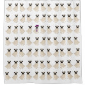 パグシャワーカーテン シャワーカーテン (正面)