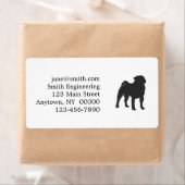 パグシルエット-背景色を選択 ラベル (インサイチュ)