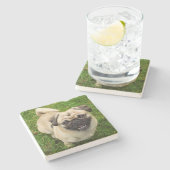 パグストーンコースター ストーンコースター (横)