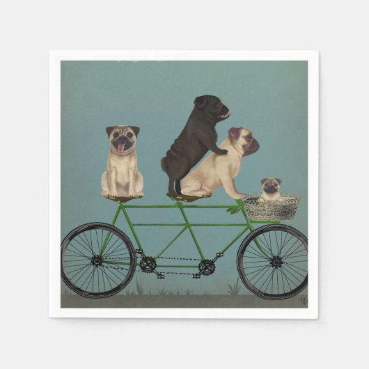 パグタンデム スタンダードカクテルナプキン (正面)