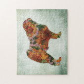 パグドグジグソーパズルフローラオングリーン ジグソーパズル (縦)