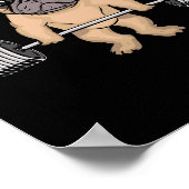 パグドグジムラバーレディースデッドリフト男性ボディビル ポスター (角)