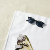 パグドッグおもしろいビーチタオル – あなたの色 ビーチタオル (インサイチュ)