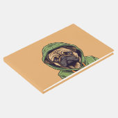 パグドッグウェアグリーンフード付きスウェットシャツ ゲストブック (コーナー)