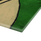 パグドッグウォーターカラーアートポートレート カッティングボード (角)