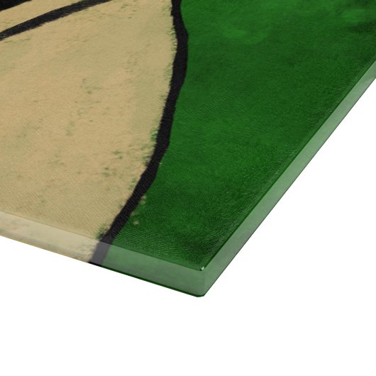 パグドッグウォーターカラーアートポートレート カッティングボード (角)