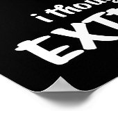 パグドッグエクササイズ私考えは、余分なフライを言った ポスター (角)