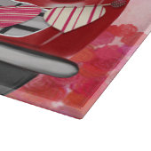 パグドッグカーとハートバレンタイン カッティングボード (角)