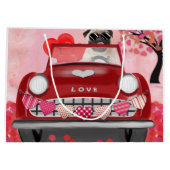 パグドッグカーとハートバレンタイン ラージペーパーバッグ (裏面)