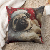 パグドッグクリスマスフェスティバル クッション (ブランケット)