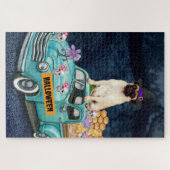 パグドッグハロウィーントラック怖い夜 ジグソーパズル (横)