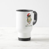 パグドッグバフンプグクリスマスおもしろいの開催 トラベルマグ (正面右)