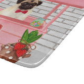 パグドッグバレンタインデーキスをするス カッティングボード (角)