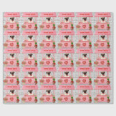 パグドッグバレンタインデーキスをするス ラッピングペーパー (フラット)