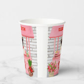 パグドッグバレンタインデーキスをするス 紙コップ (右)