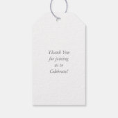 パグドッグベビーシャワーテーマ子犬男女兼用 ギフトタグ (裏面)