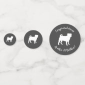 パグドッグベビーシャワーテーマ子犬男女兼用 コンフェッティ (裏面)