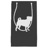 パグドッグベビーシャワーテーマ子犬男女兼用 スモールペーパーバッグ (正面)